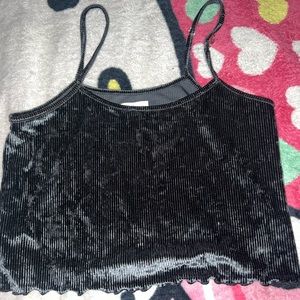 dark gray tank crop top